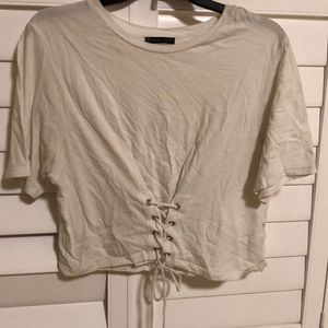 A Zara Trafaluc shortsleeved top, white: